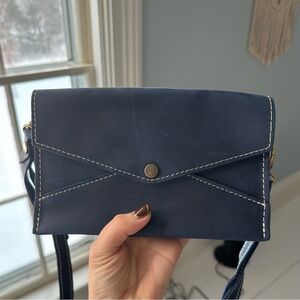 Portland Leather Goods Deep Water envelope crossbody purse